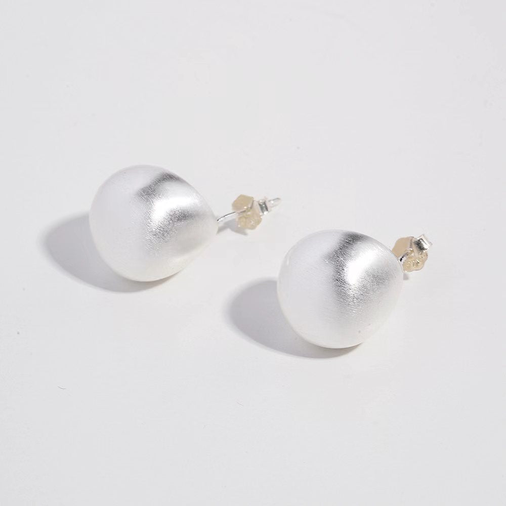 Brushed Sterling Silver Earring