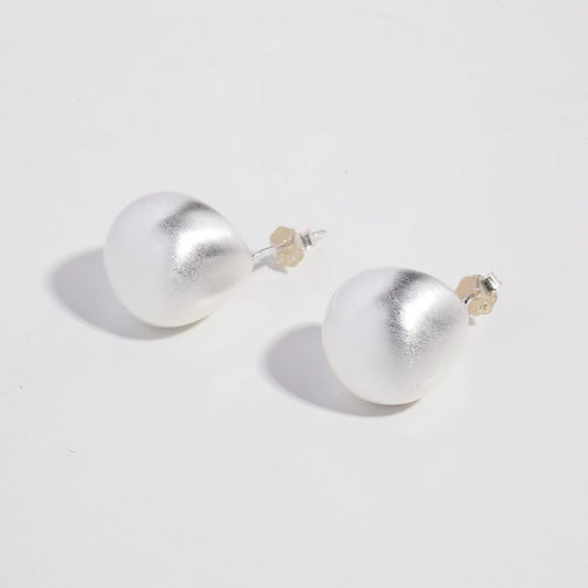 Brushed Sterling Silver Earring