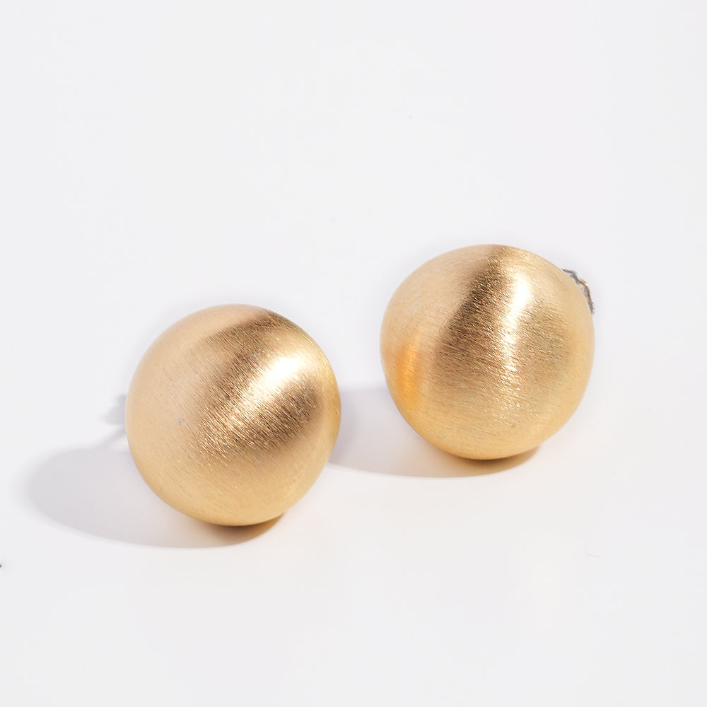 Brushed Gold Plated Earring