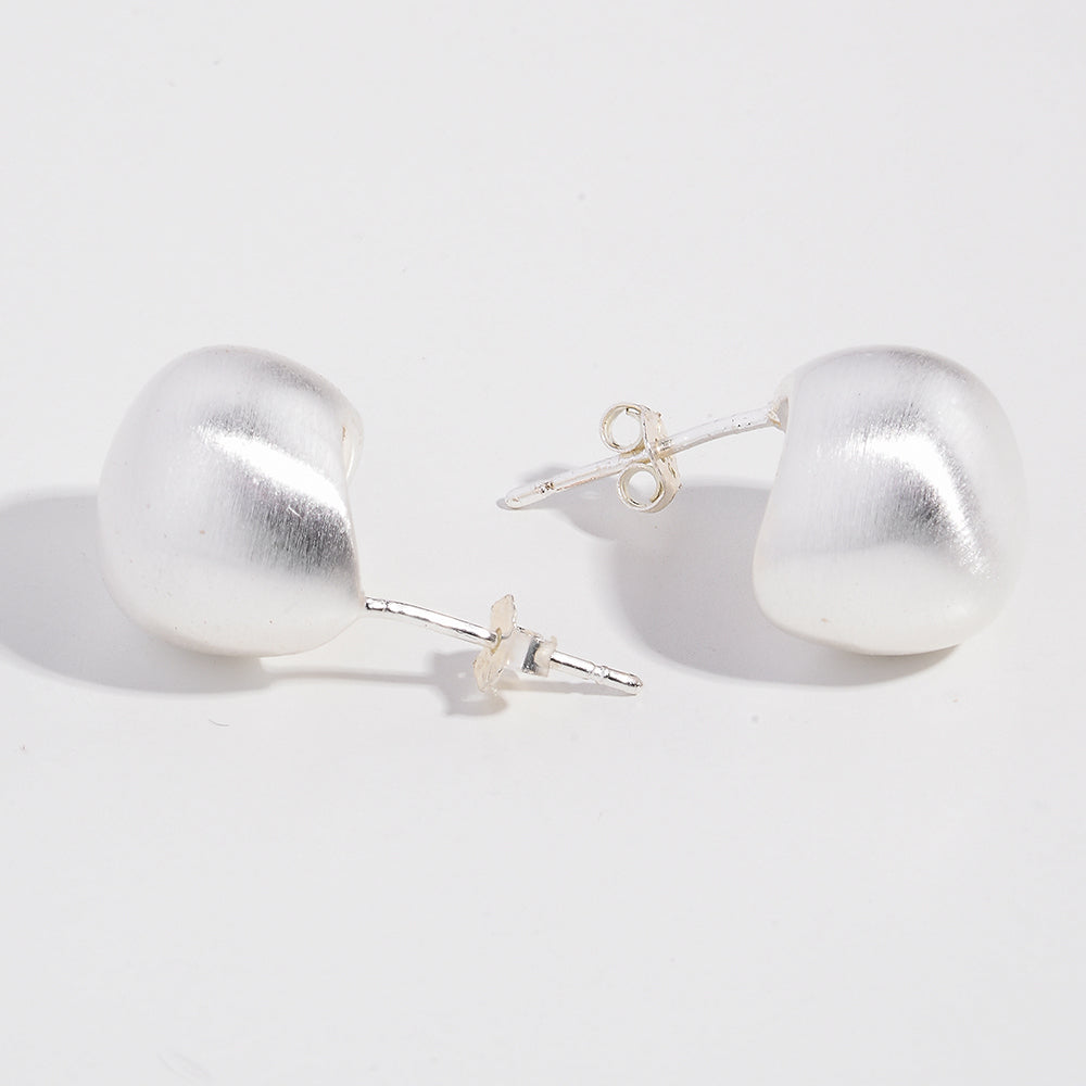 Brushed Sterling Silver Earring