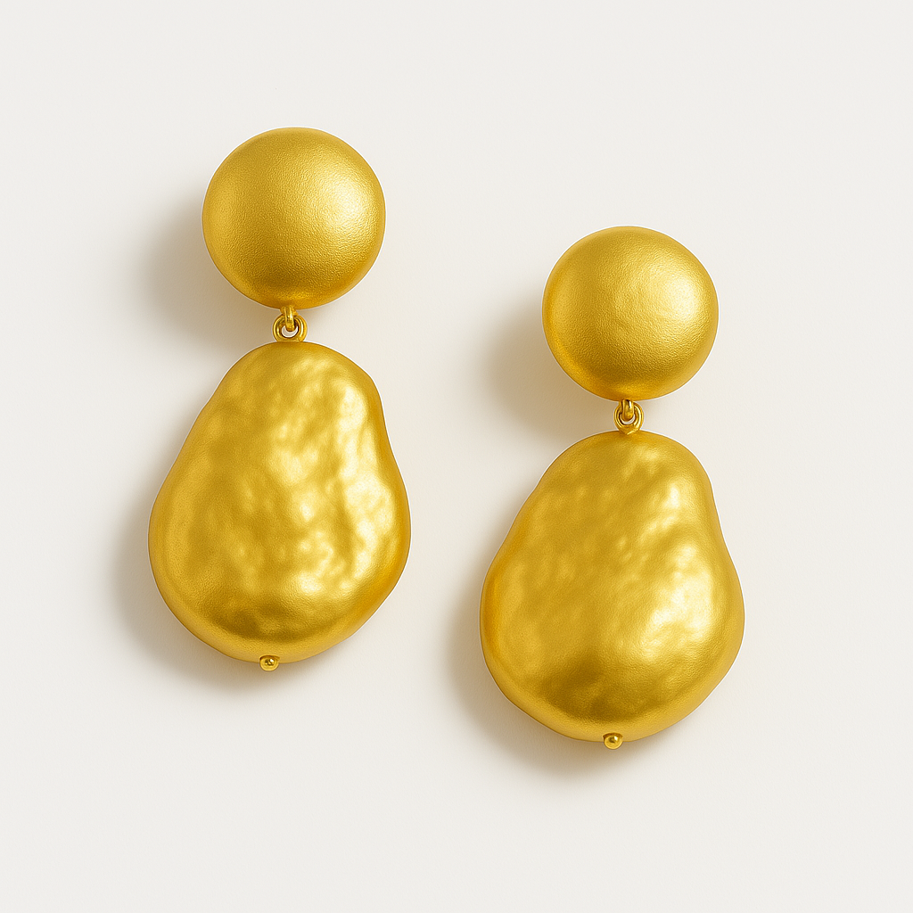 Baroque Drop Earring Gold